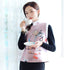 Fur Collar & Cuff Chinese Style Thick Floral Waistcoat Vest