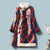 Floral Brocade Fur Collar Chinese Style Wadded Coat with Tassel