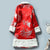 Phoenix & Floral Brocade Fur Edge Women's Chinese Style Wadded Coat