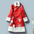 Cappotto imbottito floreale in stile cinese con bordo in pelliccia di cotone fantasia