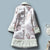 Phoenix & Floral Brocade Fur Edge Women's Chinese Style Wadded Coat