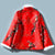 Wintersweet Pattern Brocade Fur Edge Women's Chinese Style Wadded Coat