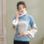 High Collar Fancy Cotton Fur Edge Women's Chinese Style Jacket Wadded Coat