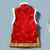 Auspicious Pattern Brocade Fur Collar & Cuff Chinese Style Thick Waistcoat Vest