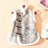 Floral Brocade Fur Collar & Cuff Chinese Style Thick Waistcoat Vest