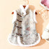 Copia di Gilet con gilet spesso in stile cinese con collo e polsini in pelliccia con nappe