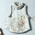 Floral Embroidery Brocade Fur Collar & Cuff Chinese Style Thick Waistcoat Vest