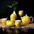 Dragon Paint Porcelain Kung Fu Tea Set Cups & Teapot 7 Pieces