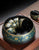 Floral Gilding Auto Buhrimill Pottery Kung Fu Tea Set 8 Pieces