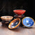 Ensemble de thé de kung-fu en poterie de couleur chinoise de glaçure 4 tasses à thé