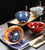 Chinesisches farbiges Glasur-Keramik-Kung-Fu-Tee-Set 4 Teetassen