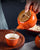 Pumpkin Shape Pottery Kung Fu Tea Set Cups Teapot Tea Canister 6 Pieces