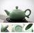 Cyprinus Carved Porcelain Kung Fu Tea Set Cups Teapot 7 Pieces