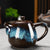 Colored Glaze Pottery Kung Fu Tea Set Cups Teapot Tureen 13 Pieces