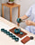 Set da tè Kung Fu in ceramica con smalto colorato, tazze, teiera e incensiere 7 pezzi