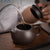Ensemble de voyage de tasses et de caddie de théière en céramique chinoise traditionnelle