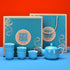 Kung-Fu-Teeset aus Keramik im japanischen Stil Eine Teekanne und sechs Tassen