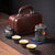 Traditionelle japanische Vergoldung Blumen-Keramik-Teekannen-Tassen & Caddy-Reiseset