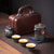 Traditional Japanese Gilding Floral Ceramic Teapot Cups & Caddy Travel Set