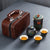 Traditional Japanese Gilding Floral Ceramic Teapot Cups & Caddy Travel Set