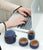 Retro Chinese Black Pottery Teapot & Cups Travel Set
