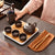 Traditionelle chinesische Keramik-Teekannen-Tassen & Caddy-Reiseset