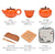 Pumpkin Designed Pottery Traditional Chinese Tea Set Travel Set