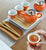 Juego de té chino tradicional de cerámica con diseño de calabaza, juego de viaje