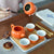 Ensemble de voyage de service à thé chinois traditionnel en poterie conçue à la citrouille