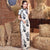 Traditionelles chinesisches Cheongsam-Kleid in voller Länge für moderne und intellektuelle Frauen