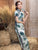 Vestido chino tradicional cheongsam de manga corta para mujeres modernas e intelectuales