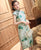 Traditionelles chinesisches Cheongsam-Kleid in Teelänge für moderne und intellektuelle Frauen
