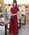 Robe chinoise Aodai A-line avec glands pour femmes intellectuelles