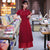 Vestido chino Aodai de corte A con borlas para mujeres intelectuales