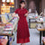 A-line Aodai Chinese Dress with Tassels for Intellectual Women