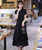 Robe chinoise Aodai A-line avec glands pour femmes intellectuelles