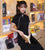 A-line Aodai Chinese Dress with Tassels for Intellectual Women