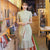 Modernes Cheongsam Meerjungfrau chinesisches Kleid für intellektuelle Frauen