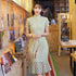 Robe chinoise moderne de sirène de Cheongsam pour les femmes intellectuelles