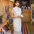 Modernes Cheongsam Meerjungfrau chinesisches Kleid für intellektuelle Frauen