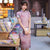 Traditionelles chinesisches Cheongsam-Kleid mit Blumenmuster für schicke und intellektuelle Frauen