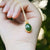 Green Jade Pendant Gilding Necklace