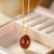 Red Coral Pendant Gilding Necklace