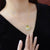 Ruyi Lock Shape White Jade Pendant Gilding Necklace