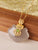 Ruyi Lock Shape Jade Pendant Gilding Necklace