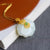 Ruyi Lock Shape Jade Pendant Gilding Necklace