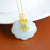 Ruyi Lock Shape Jade Pendant Gilding Necklace