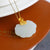 Ruyi Lock Shape Jade Pendant Gilding Necklace