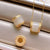 Wheel Shape White Jade Pendant Gilding Necklace