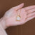 Lock Shape White Jade Pendant Gilding Necklace